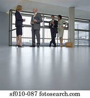 Colleagues in a corridor