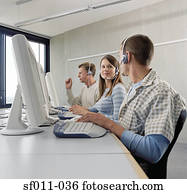 Three call centre operators