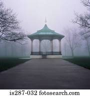 Bandstand in the mist