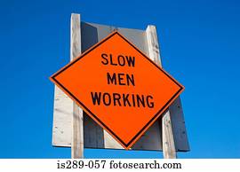 lento, homens trabalhando