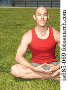 Man meditating
