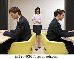 homens negócios, e, seu, gerente