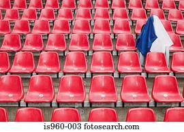 Fan alone and under flag