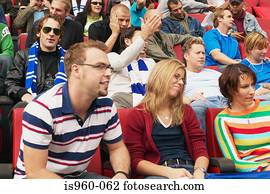 Subdued football supporters