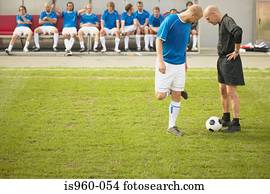 árbitro, conversa, footballer