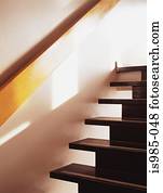 escadas, em, um, faculdade