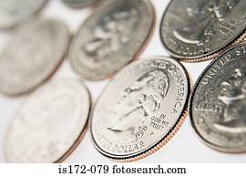 Quarter dollar coins