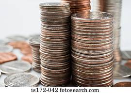 Stacks of coins
