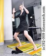 žena, činnosť, karate, do, miesto prevádzky