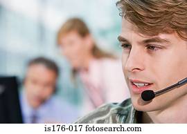 Call centre worker