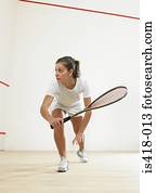 Female squash player