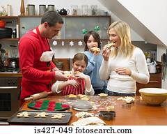 família come, homens gingerbread