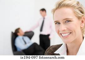 Portrait of three office workers