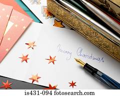 Writing christmas cards