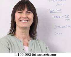 retrato, de, um, professor