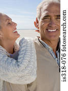 Senior couple on beach