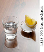 Tequila lemon and salt