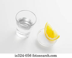 Tequila lemon and salt