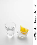 Tequila lemon and salt