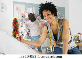 desenhista moda, desenho