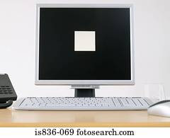 Adhesive note on computer monitor