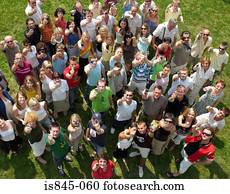 torcida, usando, telefones celulares