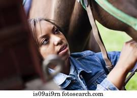 cavaleiro, aparência, cavalo