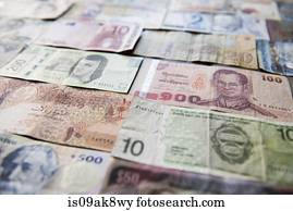 Banknotes of various countries