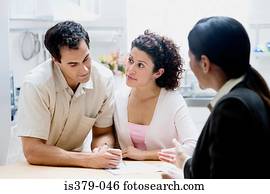 Financial advisor with couple