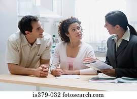 Financial advisor with couple
