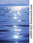 luz solar, refletir, ligado, a, mar