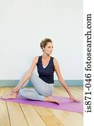 Woman in a yoga position