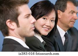 businesspeople, in, a, versammlung