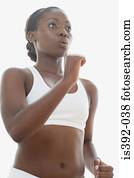 Young woman exercising