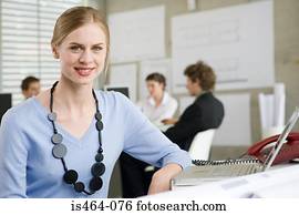 Woman in office