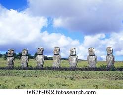 ilha páscoa, moai, estátuas
