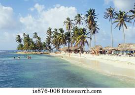 praia, ligado, san blas, ilhas
