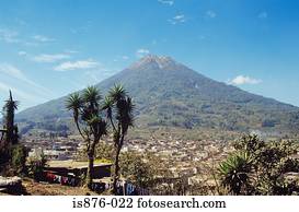 vulcão, em, guatemala