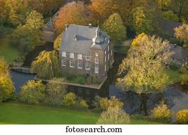 Haus Scheppen Manor House On Lake Baldeney Aerial View