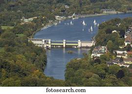 Haus Scheppen Manor House On Lake Baldeney Aerial View