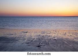 Beach At Low Tide Lower Saxon Wadden Sea National Park Borkum