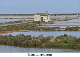Ses Salines saltworks, near Sant Francesc d'Estany, Ibiza, Balearic Islands, Spain, Europe