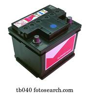 Photograph of a car battery Photograph of a car battery