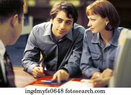 Young Couple applying for a Loan