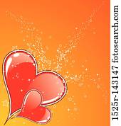 dia dos namorados, fundo, com, corações