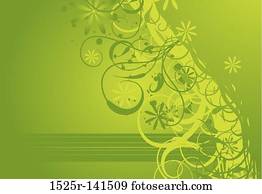 grunge, floral, fundo, vetorial