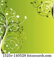 grunge, floral, fundos, vetorial