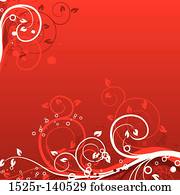 grunge, floral, fundos, vetorial