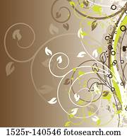 grunge, floral, fundos, vetorial