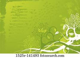 grunge, árvore, fundo, vetorial